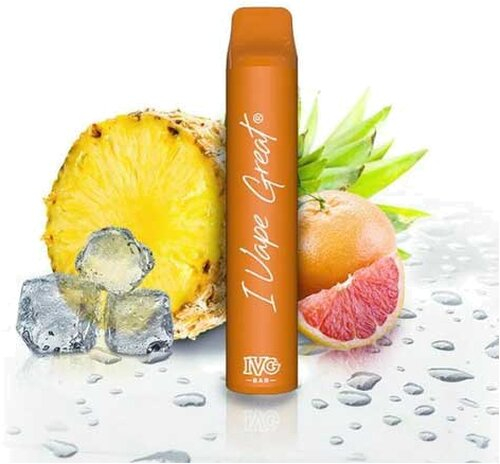 IVG Bar 800 Pineapple-Grapefruit-Ice Aroma Einweg E-Shisha 20mg Nikotin