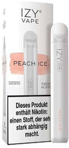 IZY One Einweg E-Shisha Peach Ice 0mg ca. 600 Züge