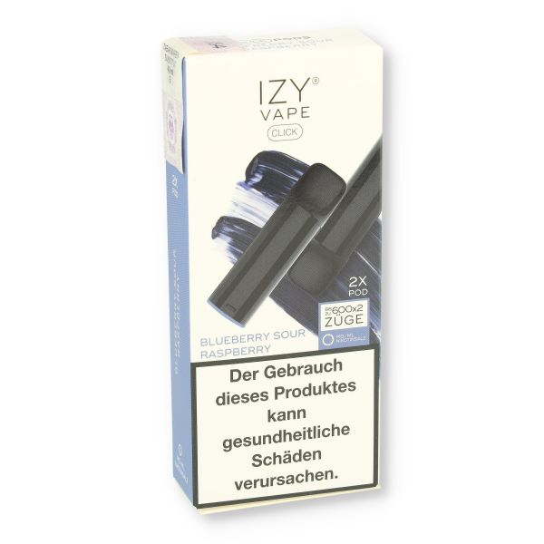 IZY Vape Click 2.0 Blueberry Sour Raspberry Prefilled Pods 2x2ml 0mg IZY Vape Click 2.0 Blueberry Sour Raspberry Prefilled Pods 2x2ml 0mg