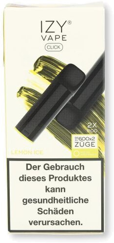 IZY Vape Click 2.0 Lemon Ice Prefilled Pods 0mg 2x2ml