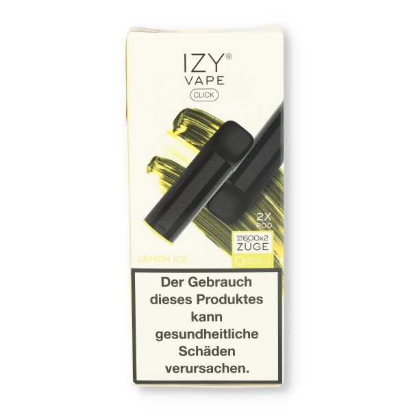IZY Vape Click 2.0 Lemon Ice Prefilled Pods 0mg 2x2ml