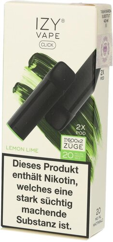 IZY Vape Click 2.0 Lemon Lime Prefilled Pods 2x2ml 20mg