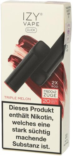 IZY Vape Click 2.0 Triple Melon Prefilled Pods 2x2ml 20mg