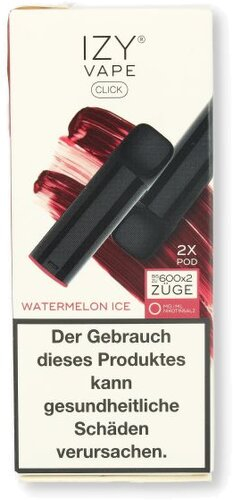 IZY Vape Click 2.0 Watermelon Ice Prefilled Pods 0mg 2x2ml