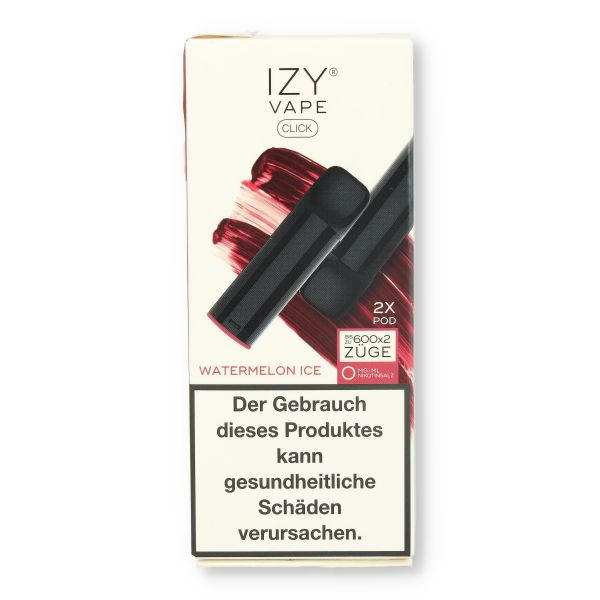 IZY Vape Click 2.0 Watermelon Ice Prefilled Pods 0mg 2x2ml
