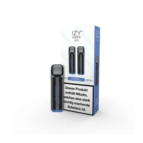 IZY Vape Click Blueberry Sour Raspberry Prefilled Pods 2x2ml 20mg IZY Vape Click Blueberry Sour Raspberry Prefilled Pods 2x2ml 20mg