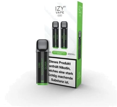 IZY Vape Click Kiwi Passionfruit Guava Prefilled Pods 2x2ml 20mg IZY Vape Click Kiwi Passionfruit Guava Prefilled Pods 2x2ml 20mg