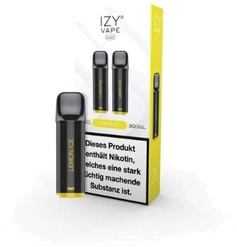 IZY Vape Click Lemon Ice Prefilled Pods 2x2ml 20mg IZY Vape Click Lemon Ice Prefilled Pods 2x2ml 20mg