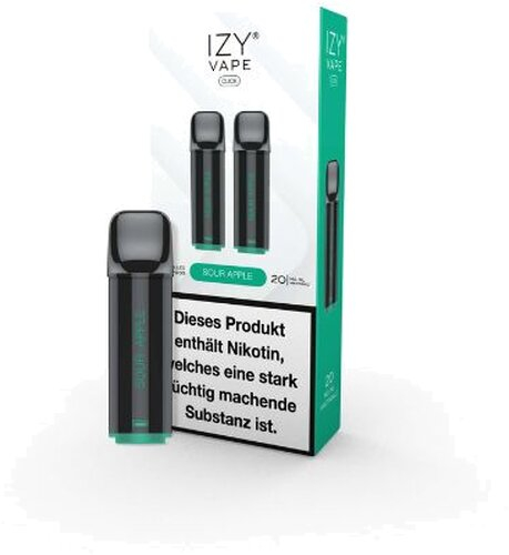 IZY Vape Click Sour Apple Prefilled Pods 2x2ml 20mg IZY Vape Click Sour Apple Prefilled Pods 2x2ml 20mg