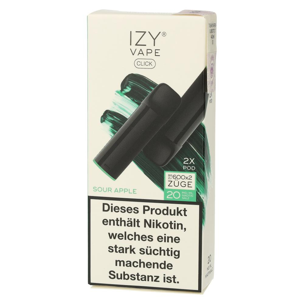 IZY Vape Click 2.0 Sour Apple Prefilled Pods 2x2ml 20mg IZY Vape Click 2.0 Sour Apple Prefilled Pods 2x2ml 20mg