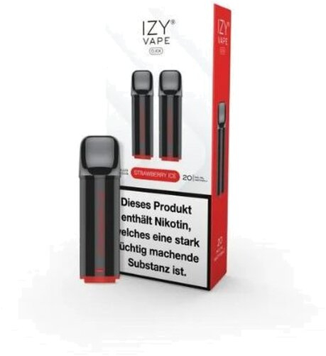 IZY Vape Click Strawberry Ice Prefilled Pods 2x2ml 20mg IZY Vape Click Strawberry Ice Prefilled Pods 2x2ml 20mg