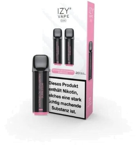 IZY Vape Click Watermelon Strawberry Bubblegum Prefilled Pods 2x2ml 20mg IZY Vape Click Watermelon Strawberry Bubblegum Prefilled Pods 2x2ml 20mg