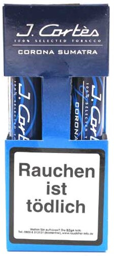 J. Cortes Blue Line Corona Sumatra Tubes 2Stk.