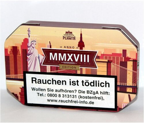 Jahrestabak Planta 2018 Pfeifentabak The Big Apple 100g Dose