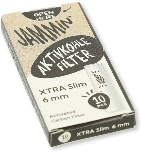 Jammin Aktivkohlefilter Xtra Slim 6mm 10 Stück
