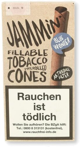 Jammin Fillable Tobacco Prerolled Cones Blue Wonder 2 Stück  Jammin Fillable Tobacco Prerolled Cones Blue Wonder 2 Stück