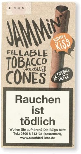 Jammin Fillable Tobacco Prerolled Cones Sunny Kiss 2 Stück Jammin Fillable Tobacco Prerolled Cones Sunny Kiss 2 Stück