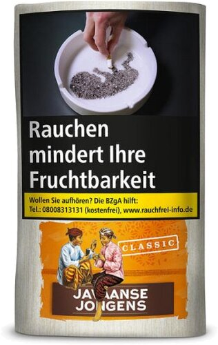 Javaanse Jongens Tabak Classic ohne Aromazusätze 30g Päckchen Zigarettentabak Javaanse Jongens Tabak Classic ohne Aromazusätze 30g Päckchen Zigarettentabak
