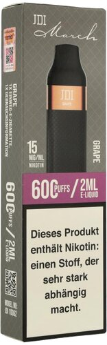 JDI March Einweg E-Zigarette Grape 15mg JDI March Einweg E-Zigarette Grape 15mg