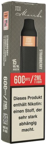 JDI March Einweg E-Zigarette Strawberry 15mg JDI March Einweg E-Zigarette Strawberry 15mg