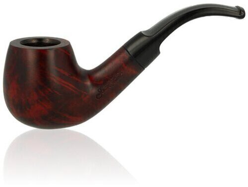 Jean Claude Pfeife Nr. 60 Rot/Schwarz Glänzend