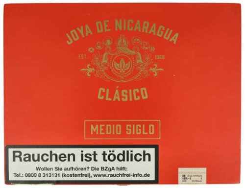 Joya de Nicaragua Clásico Medio Siglo Numero 6 Zigarren 25Stk.