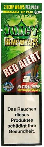 Juicy Blunts Hemp Wraps Red Alert (Strawberry) 2Stk.