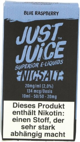 Just Juice Nikotinsalz Liquid Blue Raspberry 20mg Just Juice Nikotinsalz Liquid Blue Raspberry 20mg