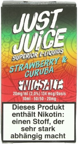 Just Juice Nikotinsalz Liquid Strawberry & Curuba 20mg
