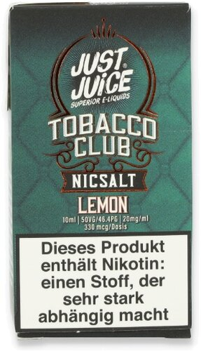Just Juice Sweet Cubano Tobacco Nikotinsalz Liquid 20mg