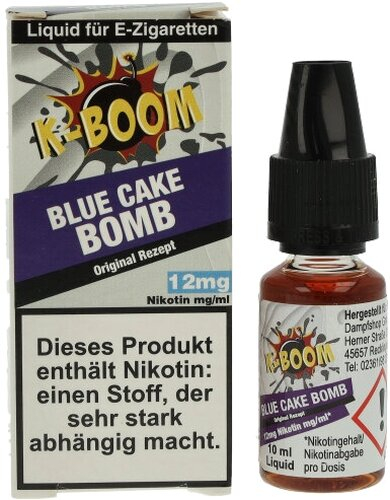 K-BOOM Blue Cake Bomb Original Rezept Liquid 10 ml 12mg