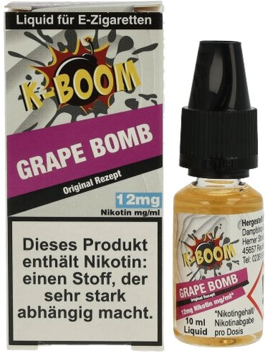 K-BOOM Grape Bomb Original Rezept Liquid 10 ml 12mg