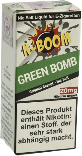 K-Boom Green Bomb Nikotinsalz Liquid 20mg K-Boom Green Bomb Nikotinsalz Liquid 20mg