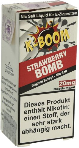 K-Boom Strawberry Bomb Nikotinsalz Liquid 20mg K-Boom Strawberry Bomb Nikotinsalz Liquid 20mg