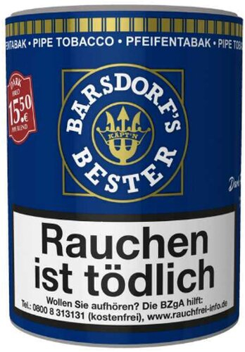 Käptn Barsdorf Bester Pfeifentabak Dark Fired 160g Dose Käptn Barsdorf Bester Pfeifentabak Dark Fired 160g Dose