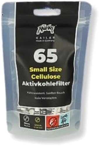 Kailar Cellulose Slim Aktivkohlefilter 5,9 mm 65 Stk. schwarz weiß Kailar Cellulose Slim Aktivkohlefilter 5,9 mm 65 Stk. schwarz weiß