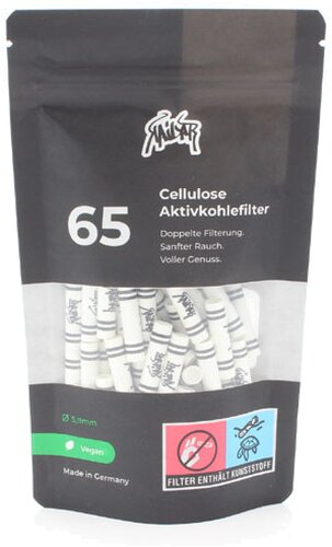 Kailar Cellulose Slim Aktivkohlefilter 5,9mm 65 Stk. weiß  Kailar Cellulose Slim Aktivkohlefilter 5,9mm 65 Stk. weiß