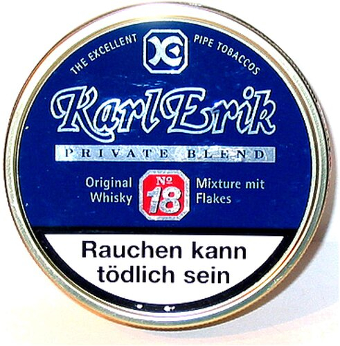 Karl Erik Pfeifentabak Private Blend No. 18 100g Dose Karl Erik Pfeifentabak Private Blend No. 18 100g Dose