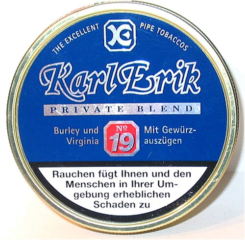 Karl Erik Pfeifentabak Private Blend No.19 100g Dose Karl Erik Pfeifentabak Private Blend No.19 100g Dose