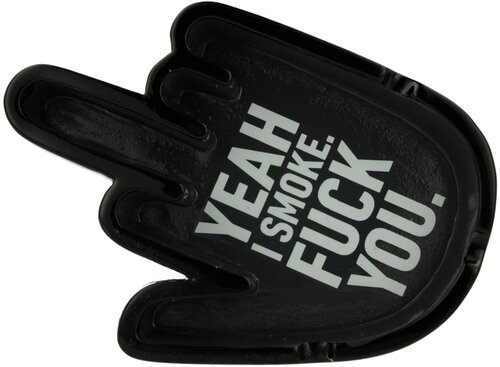 Keramik Aschenbecher  Fuck you schwarz
