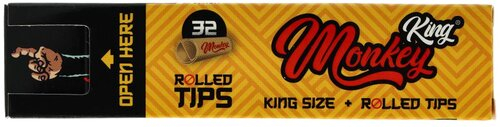 King Monkey 32 King Size Slim mit 32 Filter Tips Rolled Tips