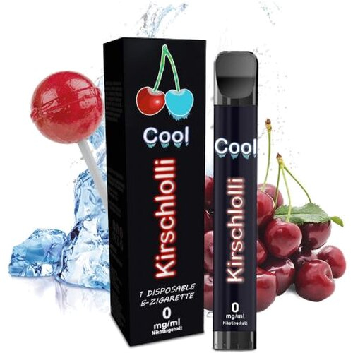Kirschlolli Cool Einweg E-Zigarette 0mg
