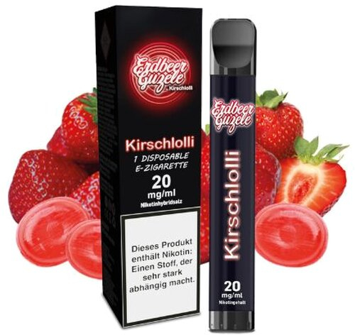 Kirschlolli Erdbeer Guzele Einweg E-Zigarette 20mg
