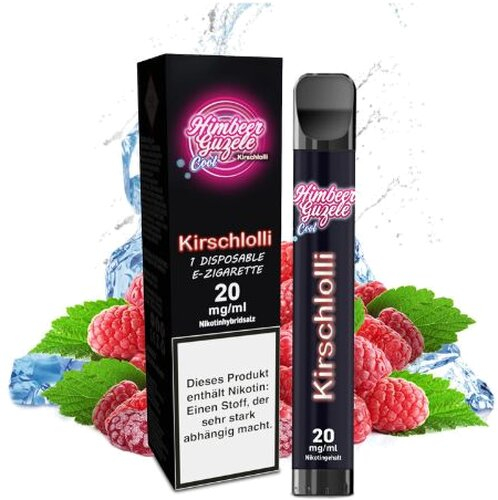 Kirschlolli Himbeer Guzele Cool Einweg E-Zigarette 0mg