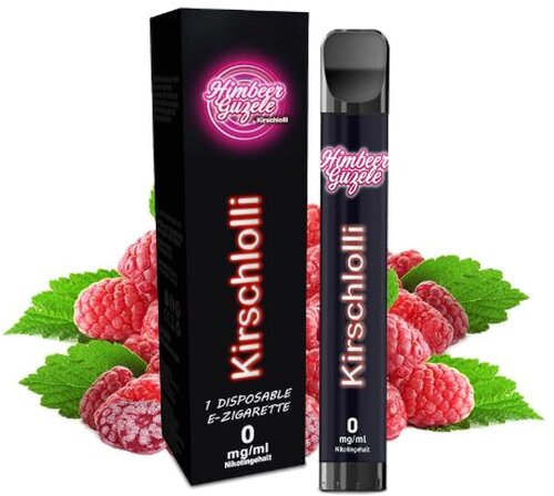Kirschlolli Himbeer Guzele Einweg E-Zigarette 0mg