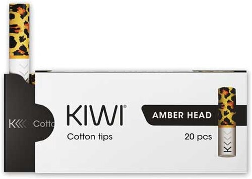 KIWI Cotton Filter Tips Amber Head 20Stk. KIWI Cotton Filter Tips Amber Head 20Stk.