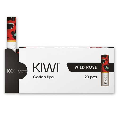 KIWI Cotton Filter Tips Wild Rose 20Stk. KIWI Cotton Filter Tips Wild Rose 20Stk.