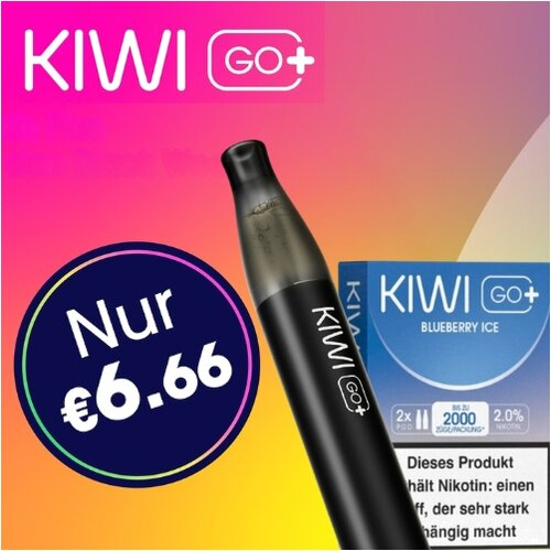 KIWI GO+ Aktion 1 Gerät plus 1 Packung Pods