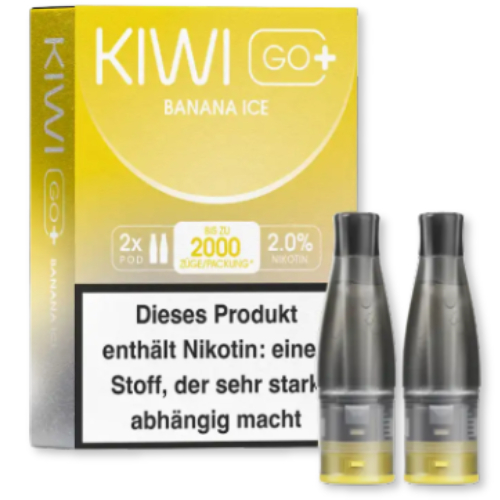 KIWI GO+ Prefilled Pods Banana Ice 2x2ml 20mg