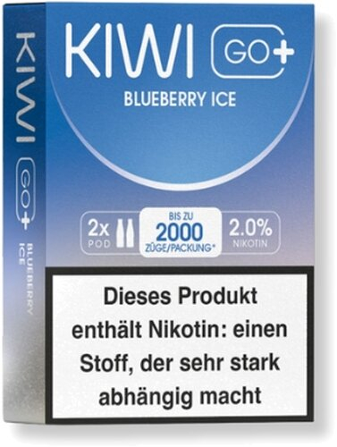 KIWI GO+ Prefilled Pods Blueberry Ice 2x2ml 20mg